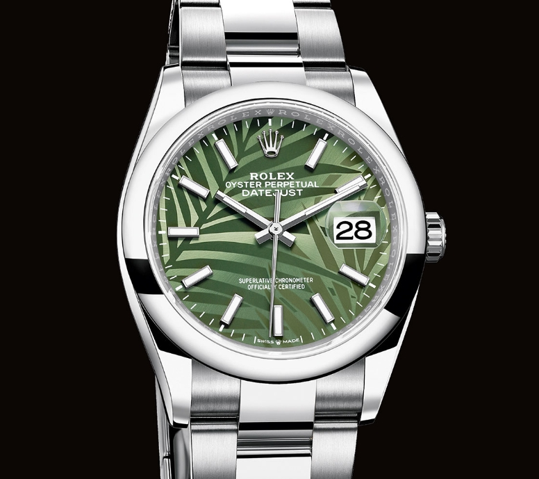 Replica Rolex Datejust 36 Stainless Steel Green Palm 126200-0020 Review
