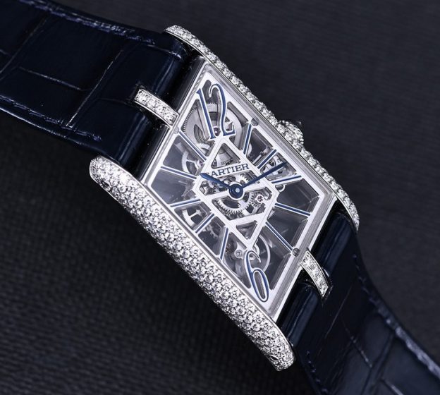 Replica Cartier Tank Asymétrique Platinum and Diamonds Watch HPI01370 Review